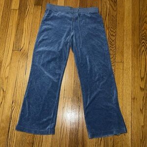 Kids Blue Velour Pants